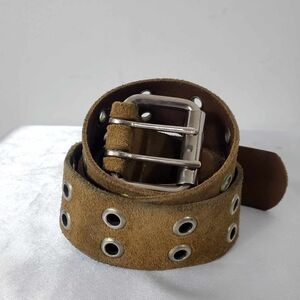 Vintage Y2K Military Style Leather Belt